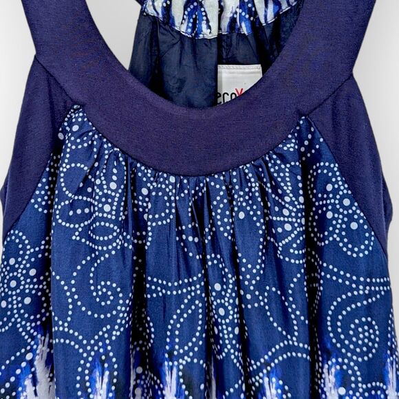 Decode 1.8 Silk Halter Sun Dress Women's 0 Boho‎ Batik Ikat Anthropologie Aztec - Picture 4 of 13